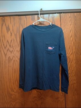 Vineyard Vines Men’s Long-Sleeve Pocket Tee - Navy Size Small